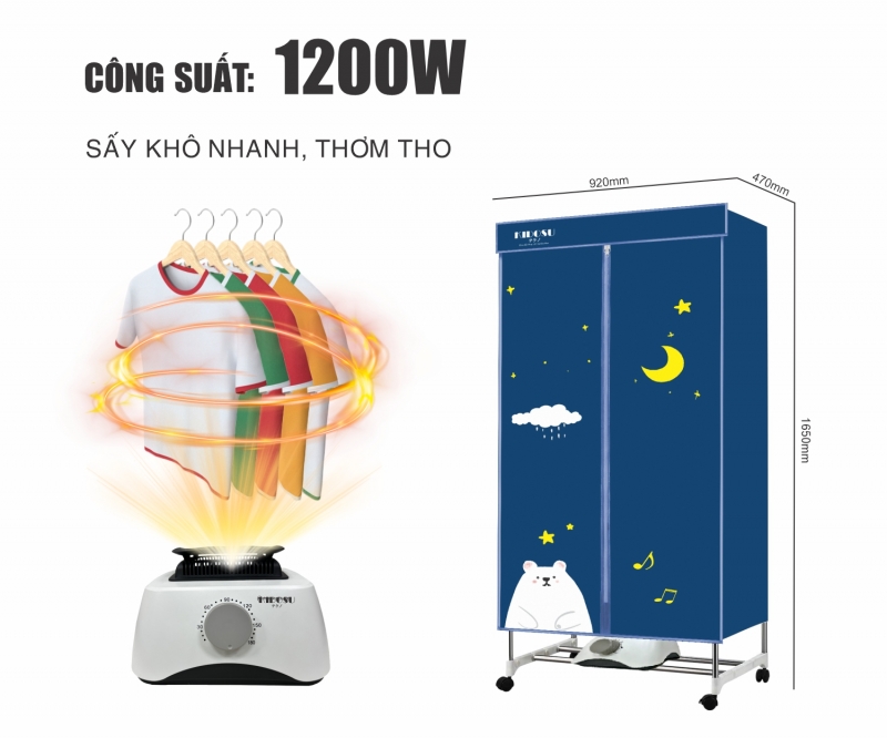 Máy Sấy Quần Áo Kidosu KD-CD26 New