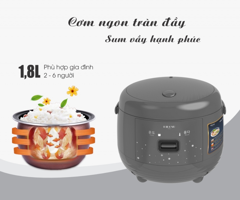 Nồi cơm điện 1.8 Lít Kidosu KD-R19C