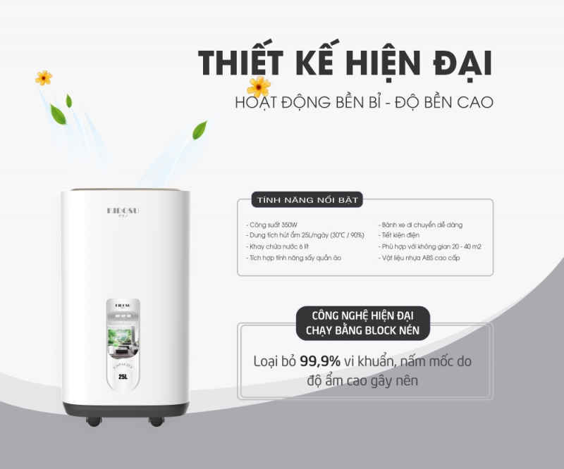 Máy Hút Ẩm Kidosu 25 Lít KD-D26L