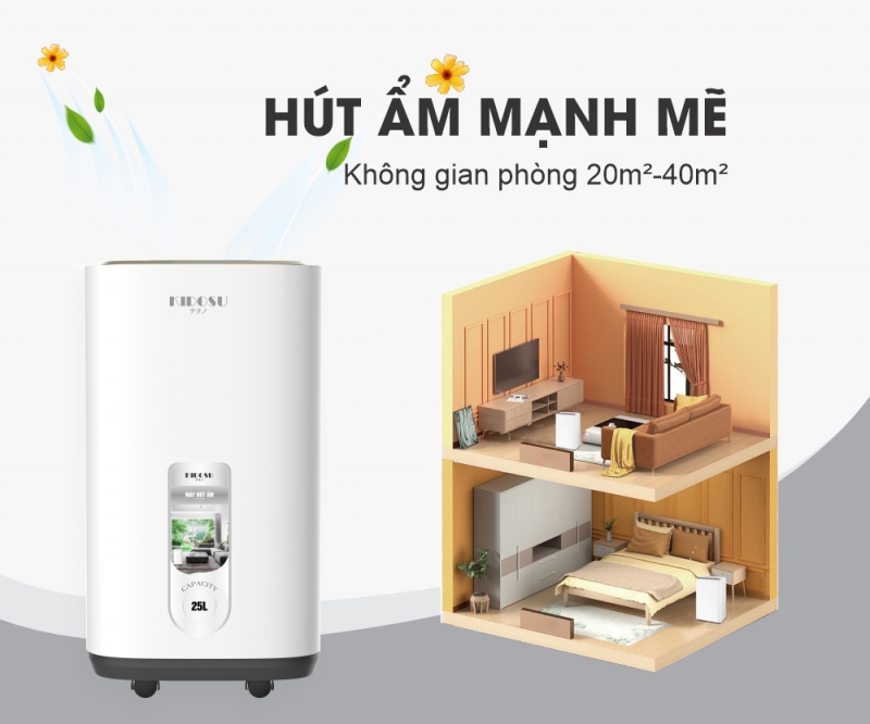 Máy Hút Ẩm Kidosu 25 Lít KD-D26L