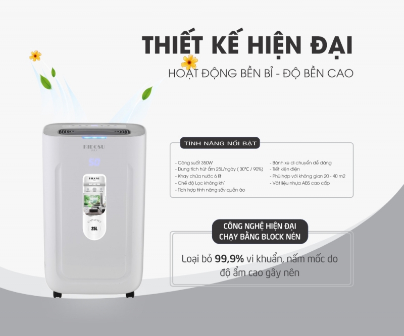 Máy Hút Ẩm Kidosu 25 Lít KD-D28L