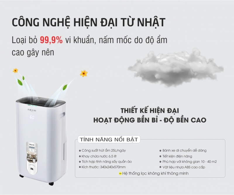 Máy Hút Ẩm Kidosu 25 Lít KD-D29L