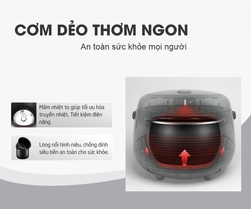 Nồi cơm điện 1.2 Lít Kidosu KD-12Lux