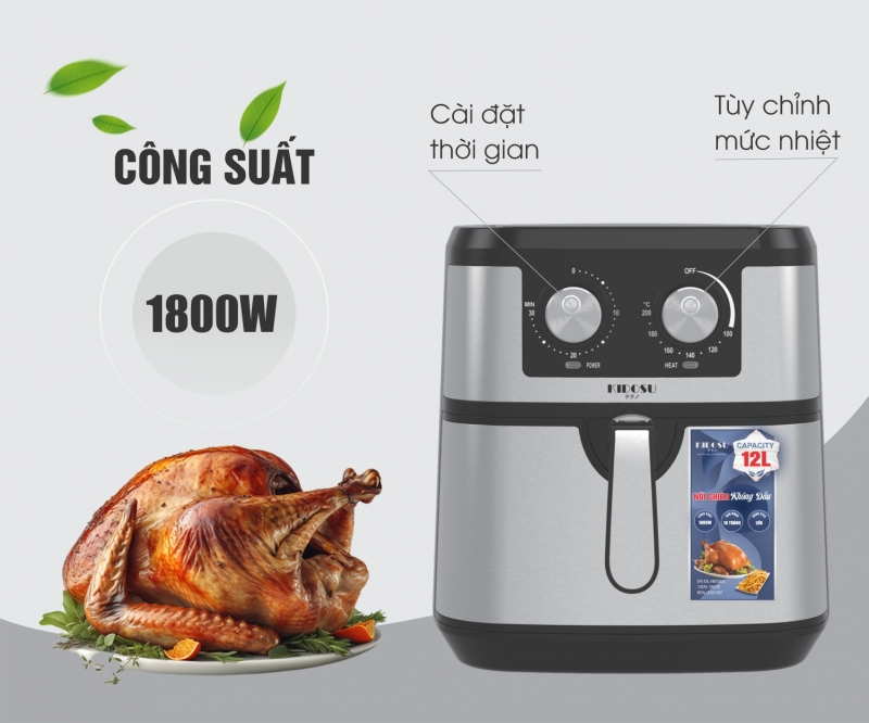 Nồi Chiên Không Dầu Kidosu KD-A18L