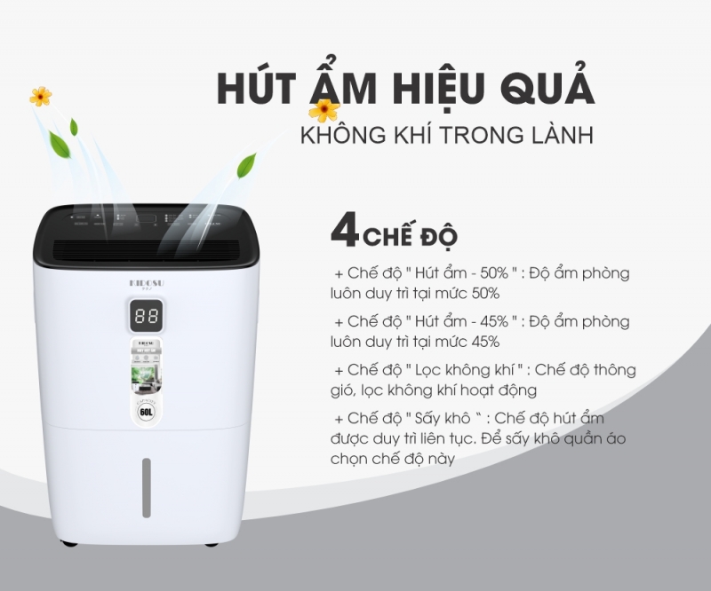 Máy hút ẩm 60 lít