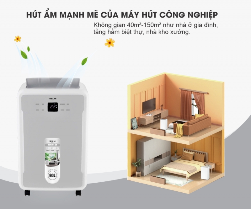 Máy hút ẩm không khí phòng 20 - 80 m²