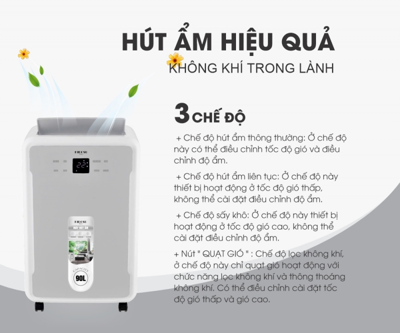 Máy hút ẩm 90 lít