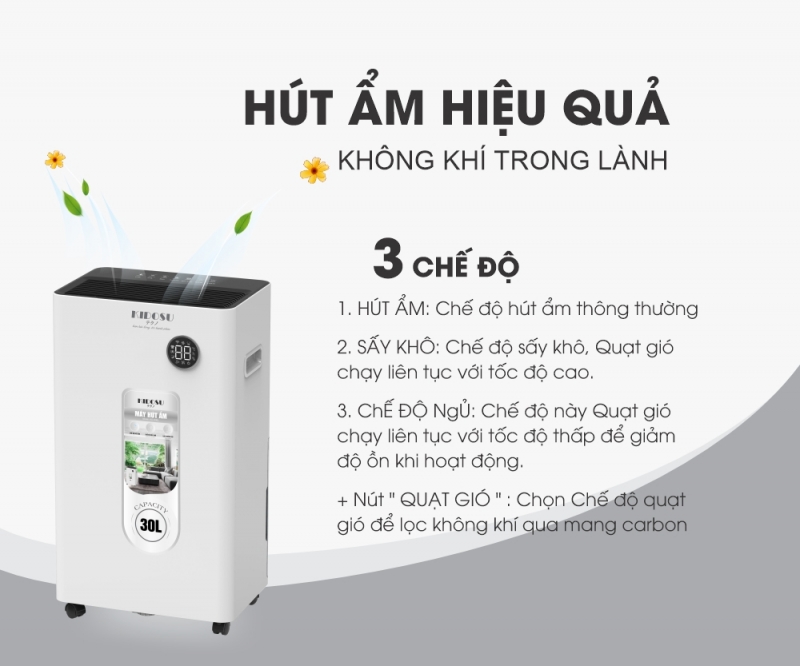 Máy Hút Ẩm 30 Lít Kidosu KD-D30L